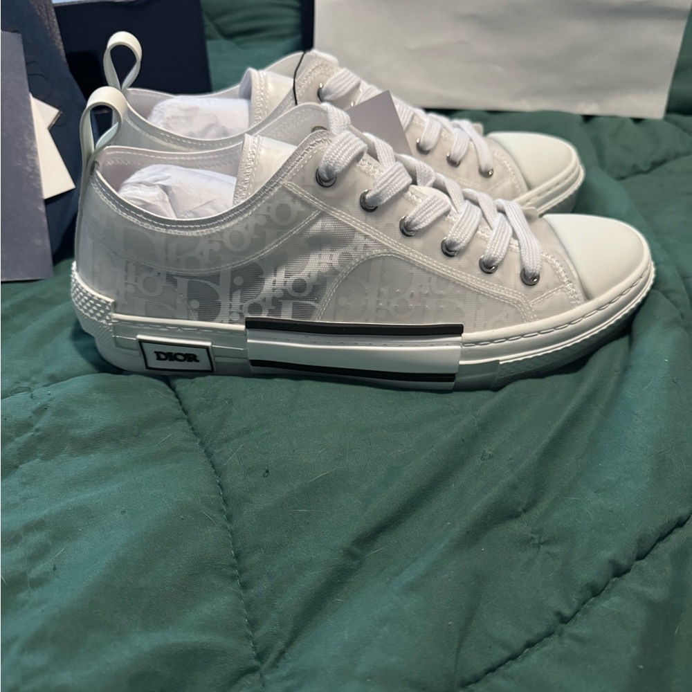 Dior White and Gray Men's Sneakers - Picture 3 of 3
